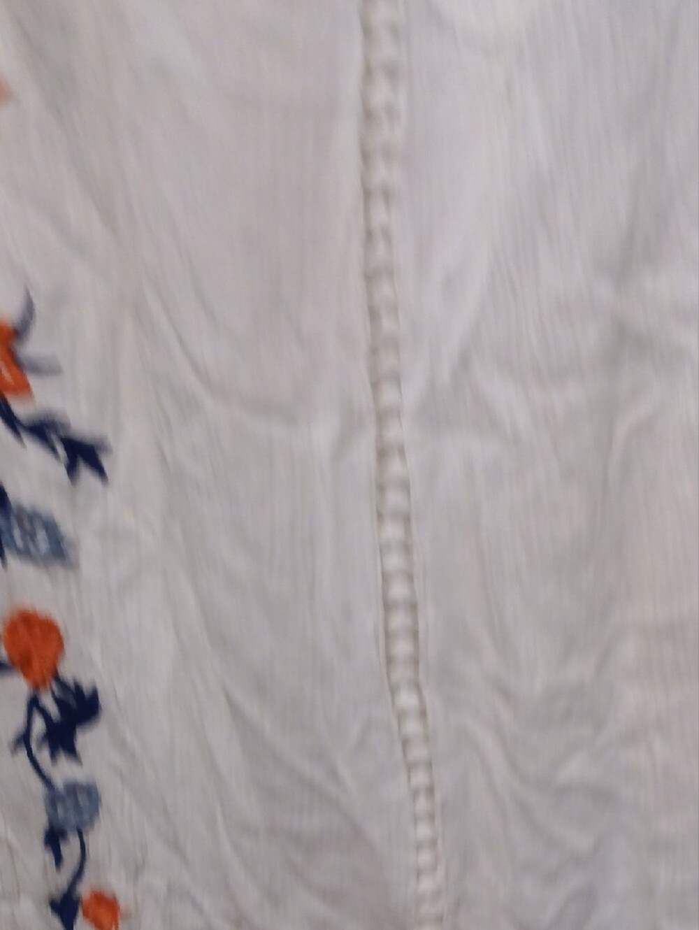Jessica Simpson White Mini Dress with Blue and Orange Floral Embroidery - Picture 5 of 9